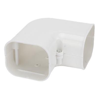 TH-ACKIT-CP - Codo plano para aire acondicionado / PVC rígido blanco / 4 canaletas de 1 m (3.28 ft) / 11 piezas / -20°C a 75°C