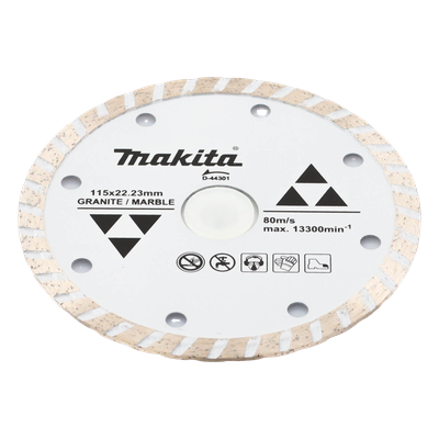 D-44301 - Makita Disco de Diamante Turbo / 4 1/2" / Eje 7/8" D-44301
