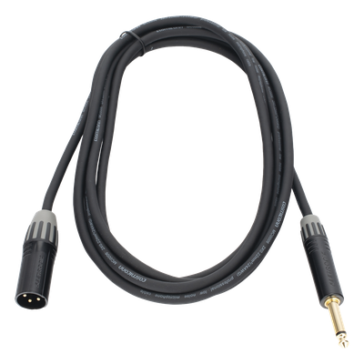CMC-MM3-PM-L-3M - Cosmiconn Cable de Audio XLR a Plug / 3 Polos Macho a 1/4 in Mono / Doble Blindaje