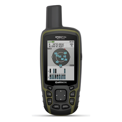 10-02451-10 - GPSMAP 65S Portátil para Actividades Outdoor / Pantalla TFT Transflectiva 2.6 Pulgadas / Resolución 160x240 Pixeles / Brújula de 3 Ejes / Altímetro Barométrico / Compatible con GPS, GLONASS, Galileo, QZSS / Memoria 16 GB