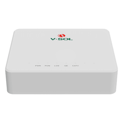 V2801T - ONU Bridge / Dual GPON-EPON / 1x SC/APC PON / 1x LAN Gigabit / 1x CATV / Triple Play / 130x100x30 mm (5.1x3.9x1.2 in)