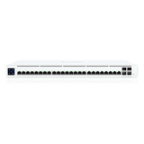 UISP-S-PRO - Switch Administrable PoE / 24 Puertos GbE / 4 SFP+ 10G / PoE Pasivo 27 V 220 W / Pantalla Táctil 1.3"