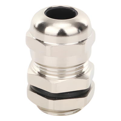 TXG-BM-12X1.5 - Conector Tipo Glándula / Ajustable 3-6.5 mm / Rosca M14 / IP68 / Latón Niquelado / -40℃ a 100℃