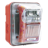 WHEC24-75WR - Sirena Estrobo / Intemperie / Montaje Muro / 75 cd / 70-100 dBA / 16-33 VCC / 4.72 x 5.75 x 4.17 in