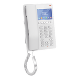 GHP630 - GHP630, Teléfono Hotelero IP Blanco, LCD Color 3.5", 2 SIP 2 líneas, GDMS, soporta PoE
