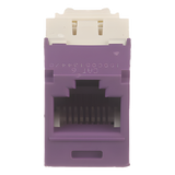 CJ688TGVL - Conector Jack RJ45 / Categoría 6 / 8P8C / Sin herramienta de impacto / Violeta / -10°C a 65°C