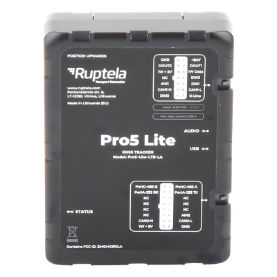 PRO5LITE - Ruptela Localizador GPS Vehicular / LTE Cat1 (4G) y GSM 2G / CAN Bus FMS J1708 J1939 PRO5LITE