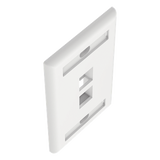 NK2FWHY - Panduit Faceplate NK2FWHY, 2 Puertos, Color Blanco, Compatible con Módulo Keystone