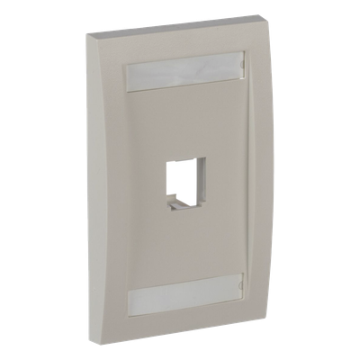 CFPE1IWY - Placa de Pared PANDUIT CFPE1IWY Vertical 1 Puerto Mini-com Blanco Hueso con Espacio para Etiquetas