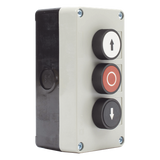 XBS-SW-02 - Botonera de control triple / IP40 / -20 a 50 °C / ≤24 VCC / 67 x 133 x 49 mm / 2.6 x 5.2 x 1.9 in