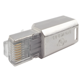 ZP1-6AS-00S - Conector RJ45 Cat6A Blindado / Terminación en Campo / 10 Gbps / Sin Clip Protector / UL 2043 Plenum