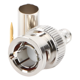 RFB-1707-D - Rf Industries,Ltd Conector BNC Macho en 75 Ohm, de Anillo Plegable para RG-59/U, Níquel/ Oro