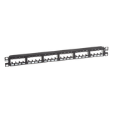 CPP24FMWBLY - Panel de Parcheo Modular / 24 Puertos / 1UR / Montaje al Ras / 19" o 23" / Sin Blindaje / CRS y ABS