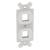 NK2106MFWH - Panduit Marco de Módulo Dúplex / 2 Puertos Keystone / NEMA 106 NK2106MFWH