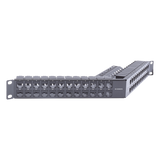 ZS-PNLA-U48E - Patch Panel / 48 Puertos / Blindado / Modular / Angulado / 1UR / Alta Densidad