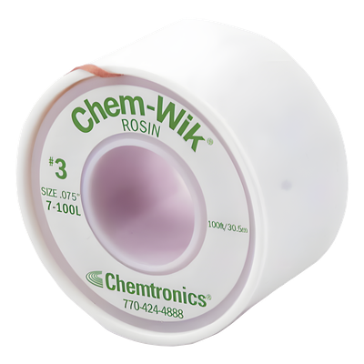 237-SO-086 - Rollo de Desoldar Chemtronics, 100 ft, 30 mts, 0.075 inches.