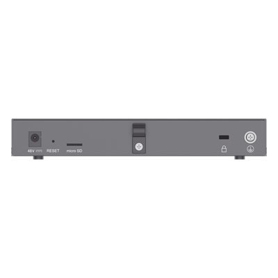 GCC6010 - Grandstream Networks GCC6010 dispositivo de redes Gigabit Ethernet (10/100/1000) Energía sobre Ethernet (PoE) Negro, Plata