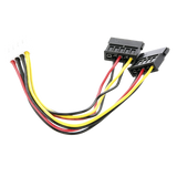 101-502-130 - CABLE DOBLE DE CORRIENTE SATA / COMPATIBLE CON DVRS EPCOM Y HIKVISION / 15 CM DE LONGITUD