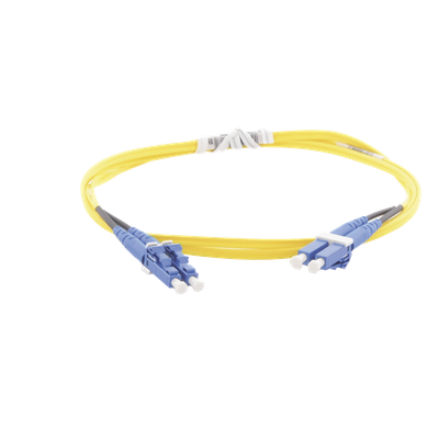 F92ERLNLNSNM001 - Jumper de Fibra Óptica / Monomodo OS2 9/125 / LC-LC Duplex / OFNR Riser / 1 m (3.28 ft) / Amarillo