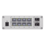TSW200 - Switch Industrial No-Administrable / 8 Puertos Gigabit PoE+ 30W / 2 Puertos SFP / -40 a 75°C / Aluminio