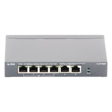 TLSF1006P - Switch PoE no administrable / 6 puertos 10/100 Mbps / 4 puertos PoE 802.3af/at / Presupuesto 67 W / Extensor hasta 250 m (820 ft) / Prioridad video