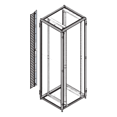 PS1CM238 - Hoffman Organizador Vertical de Cables Rack / 48 UR / Acero Negro PS1CM238