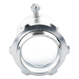 JU-PD-112-CON - Conector 1 1/2" (38mm) pared delgada con tornillo galvanizado etiqueta verde