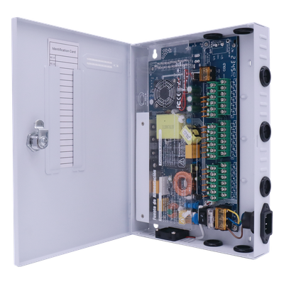 XP18DC20HD - Fuente de Poder CCTV / 18 Canales / 20 A / 200 W / Voltaje Ajustable 11-15 VCC / Filtro de Ruido por Canal / Operación -20°C a 70°C