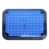 XLTE515BV2 - Luz de advertencia / 9x7" (22.9x17.8 cm) / 104 LED / 12 VCC / 1 A / 10 patrones de destello / Montaje permanente / Azul