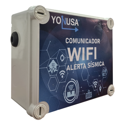 YAS-WIFI - Comunicador WiFi para Alerta Sísmica / 2.4 GHz / 802.11 b/g/n / 2 Salidas de Contacto Seco / 12 VCD