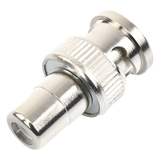TT-RG-02 - Adaptador en Línea / 75 Ohm / BNC Macho a RCA Hembra / 13.9 mm x 27 mm / 0.55 in x 1.06 in