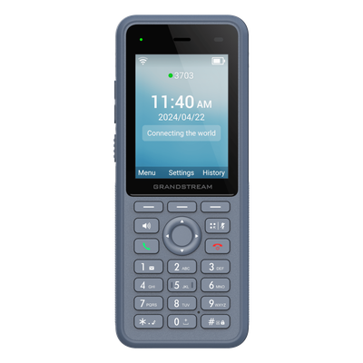 WP836 - Teléfono IP Wi-Fi Inalámbrico / Wi-Fi 6 Doble Banda / IP69K / Batería 3000 mAh / 4 Vías Conferencia / Bluetooth / USB-C