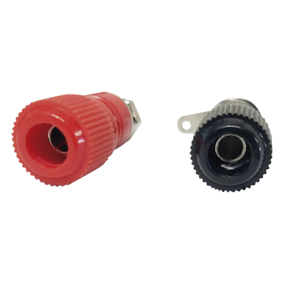 EI-71240 - Par de Bornes Negro/Rojo Aislados para Chasis.