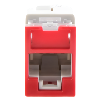 U6A-H03NS - Jack RJ45 Cat6a / UTP / Montaje Híbrido Plano-Angulado / Terminación 110 / Color Rojo