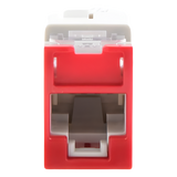U6A-H03NS - Jack RJ45 Cat6a / UTP / Montaje Híbrido Plano-Angulado / Terminación 110 / Color Rojo