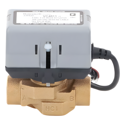 VC4011AK1000T - Válvula Motorizada de 2 Vías / Actuador Integrado / Conexión BSPT 3/4" / Control On/Off / 100-130 VCA / Flujo Bidireccional