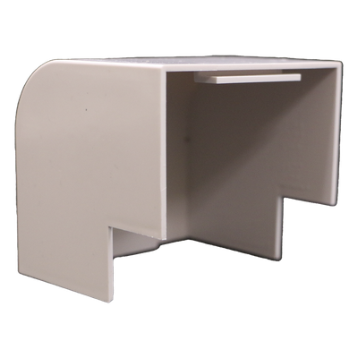 TMK-4577-EE - Esquinero Exterior / PVC Autoextinguible / Compatible Canaleta TMK-4577 / Resistente UV y Humedad / Color Blanco