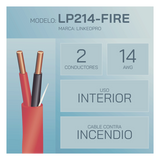 LP214-FIRE - Linkedpro Cable para Incendio / 2x14 AWG / FPLR LP214-FIRE