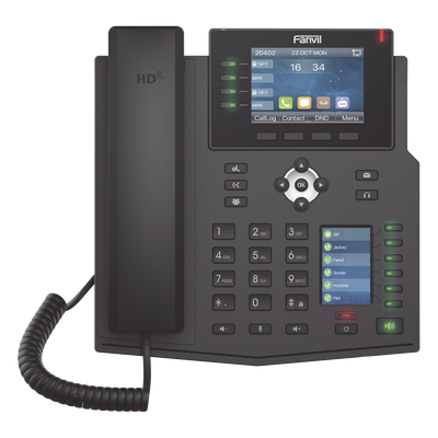 X5U - Teléfono IP Empresarial / 16 Líneas SIP / Pantalla LCD 3.5