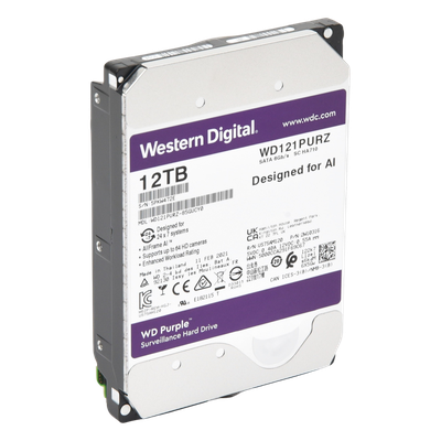WD121PURZ - Disco duro WD de 12TB / 7200RPM / Optimizado para Videovigilancia