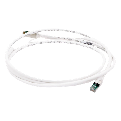 ZM6A-S07-02B - Patch Cord Cat6A S/FTP / 2.13 m (7 ft) / CM/LS0H / Blindaje S/FTP / PCB Interno / UL2043 / Blanco
