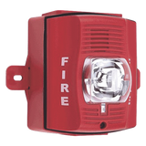 P2RH-K - System Sensor Sirena Estrobo Para Exterior De Dos Hilos Color Rojo Montaje Pared P2RH-K