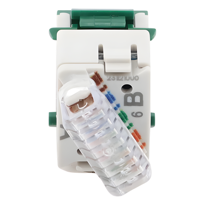U6-K07NS - Jack Keystone / Cat6 UTP / Terminación 110 / Color Verde / UL 94 V-0 / -10°C a 60°C