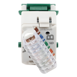U6-K07NS - Jack Keystone / Cat6 UTP / Terminación 110 / Color Verde / UL 94 V-0 / -10°C a 60°C