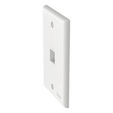NK1FNWH - Placa de Pared Vertical / Estilo Plano / 1 Puerto Keystone / ABS / 69.8 x 114.3 mm / 2.75 x 4.5 pulg. / Blanco