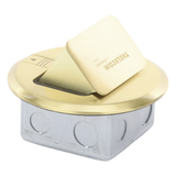 TH-MCPD-B - Mini Caja de Piso Redonda / Bronce / 3 Puertos / 0.829 kg / Voz y Datos / Keystone