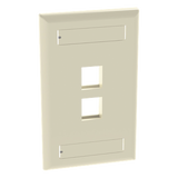 NK2FEIY - Panduit Placa de Pared Vertical / 2 Puertos Keystone / Diseño Plano NK2FEIY