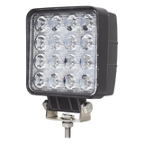 XD48F - Luz de trabajo LED / 48 W / 4000 lm / 10-30 Vcc / IP67 / 16 LED / 5 patrones de destello / 4.3 pulgadas