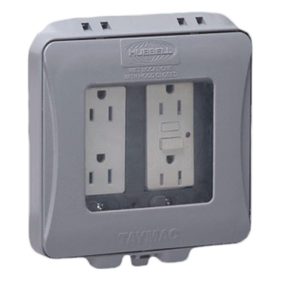HUB-ML-2500G - Hubbell Cubierta Impermeable / 2 Entradas / Montaje Vertical HUB-ML-2500G