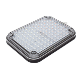 XLTE515RW - Luz de Advertencia LED / 104 LED de Alta Intensidad / 9x7" / Bicolor Rojo/Claro / 12 VCC / 10 Modos de Destello / Mica de Policarbonato